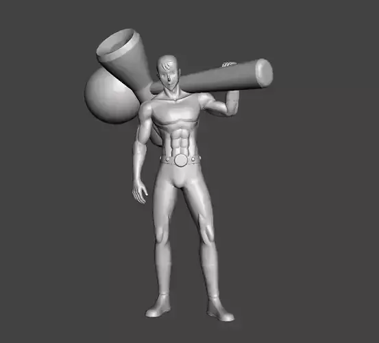 Smile Man One punch man 3D Model 3D print model