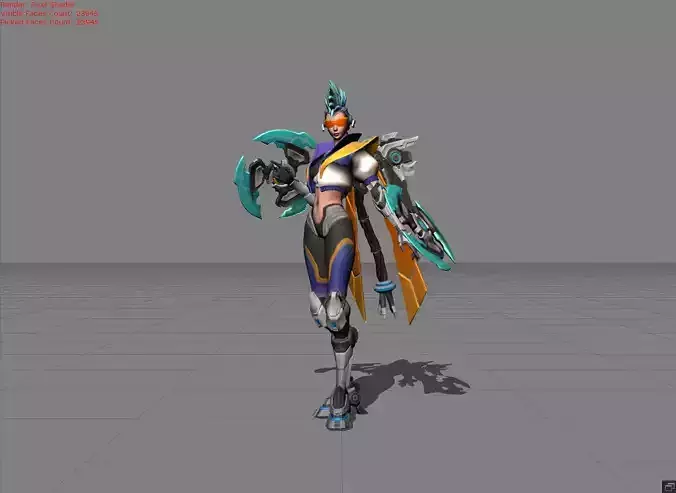 KARRIE Neon Lightwheel Low-poly 3D model