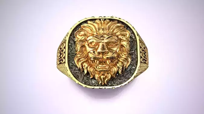 Men Lion Hade Ring