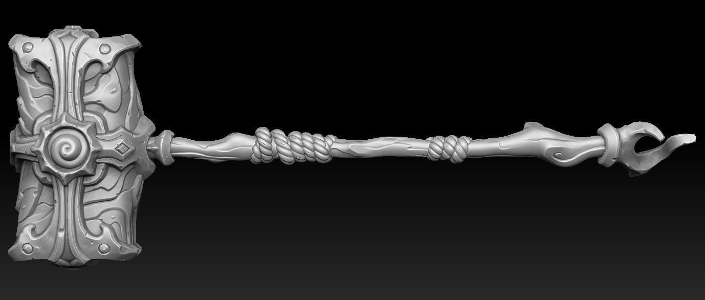 Coastal battle-hammer 3d print 3D print model_2