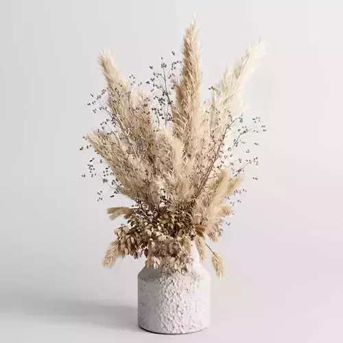 pampas dry flowers in a concrete vase bouquet 53