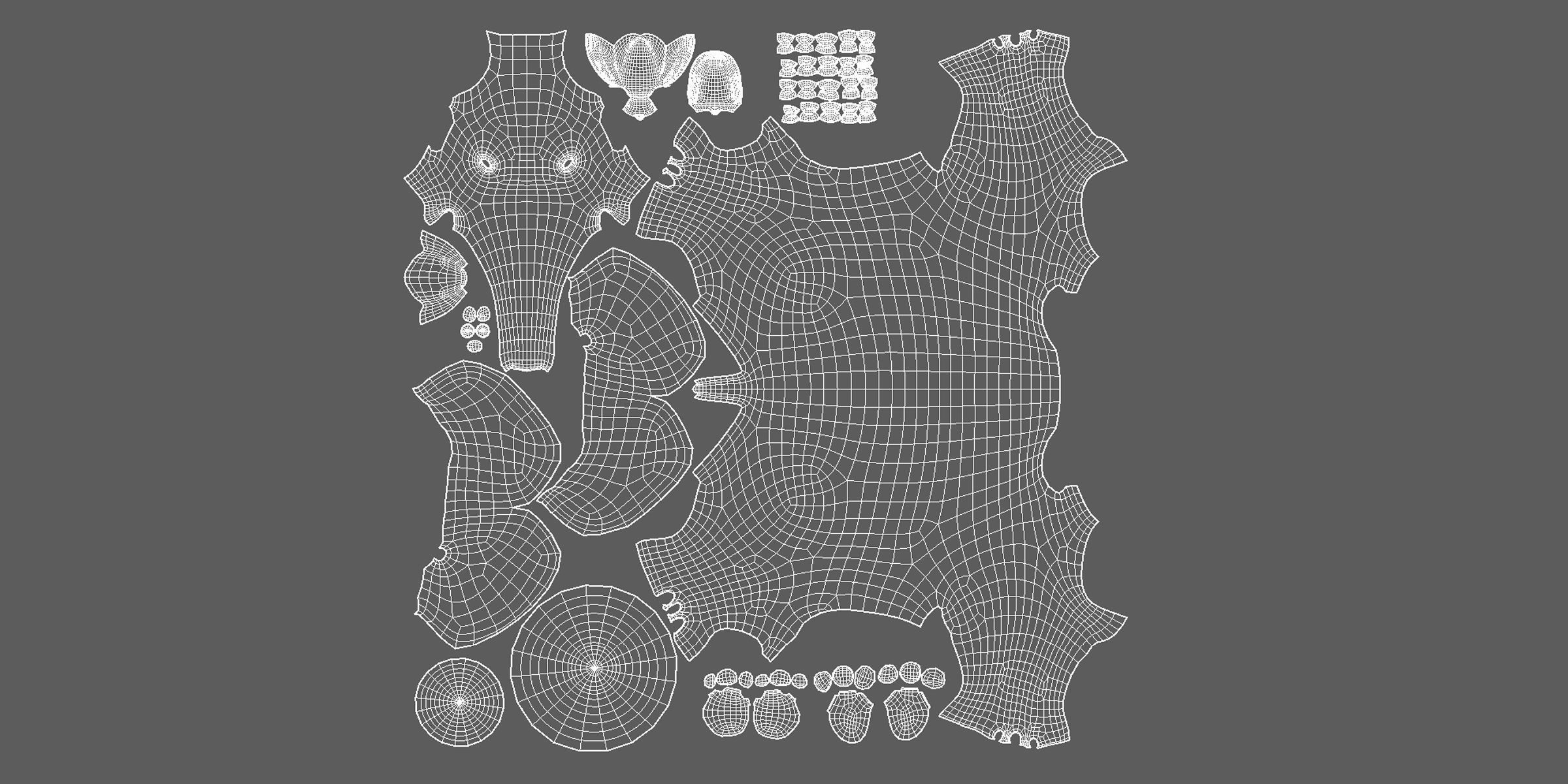 Baby Elephant Low-poly 3D model_5