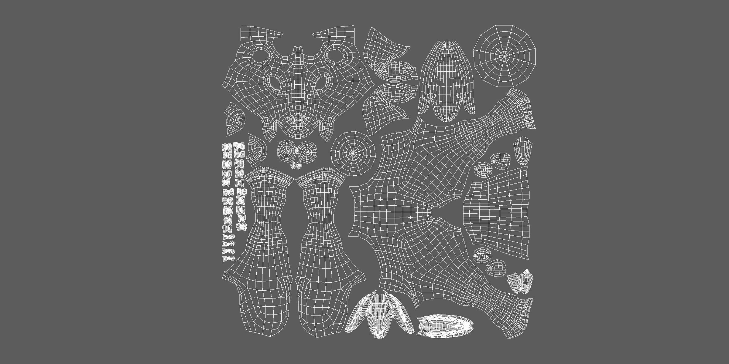 Baby Giraffe Low-poly 3D model_8