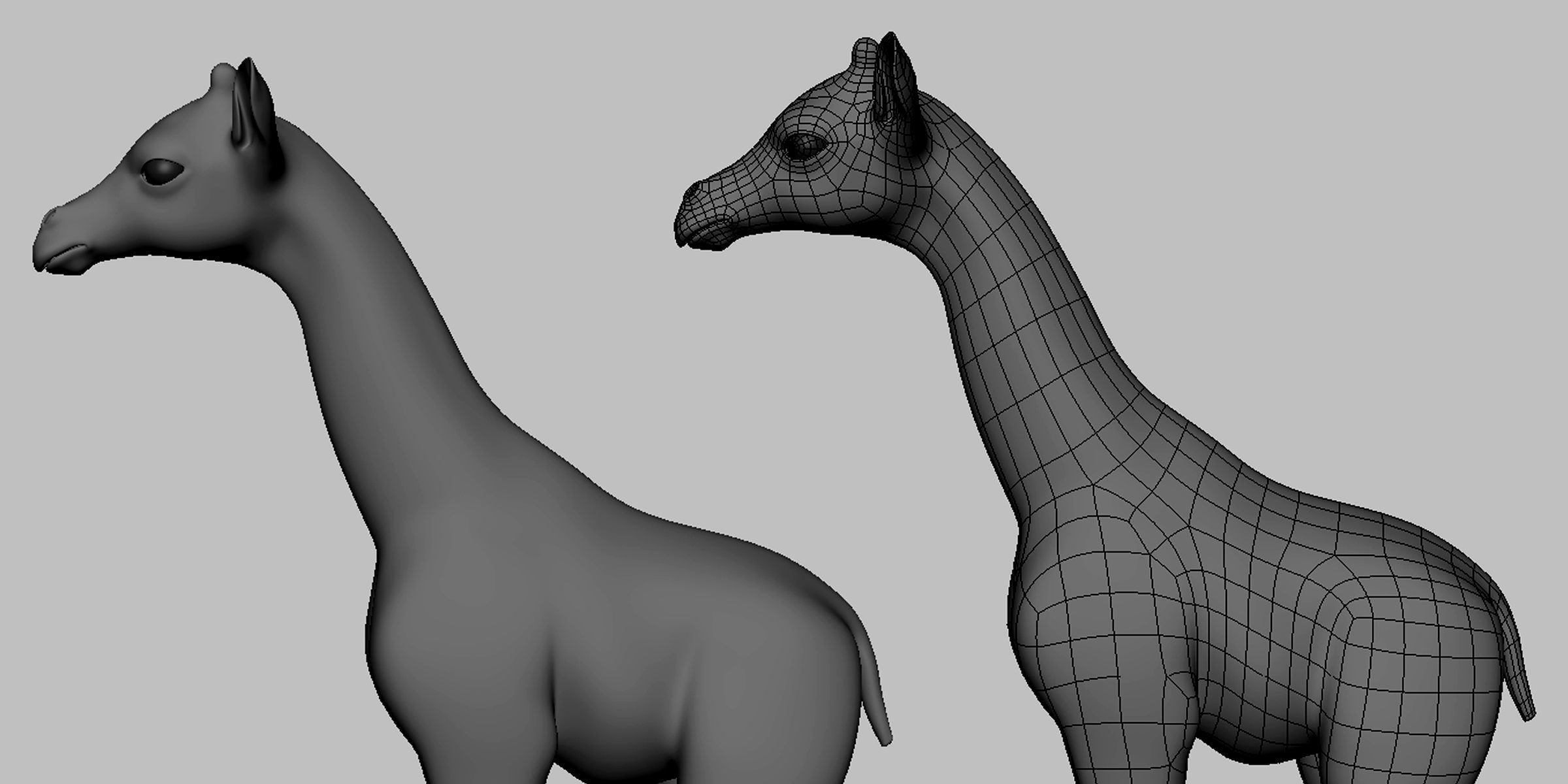 Baby Giraffe Low-poly 3D model_3