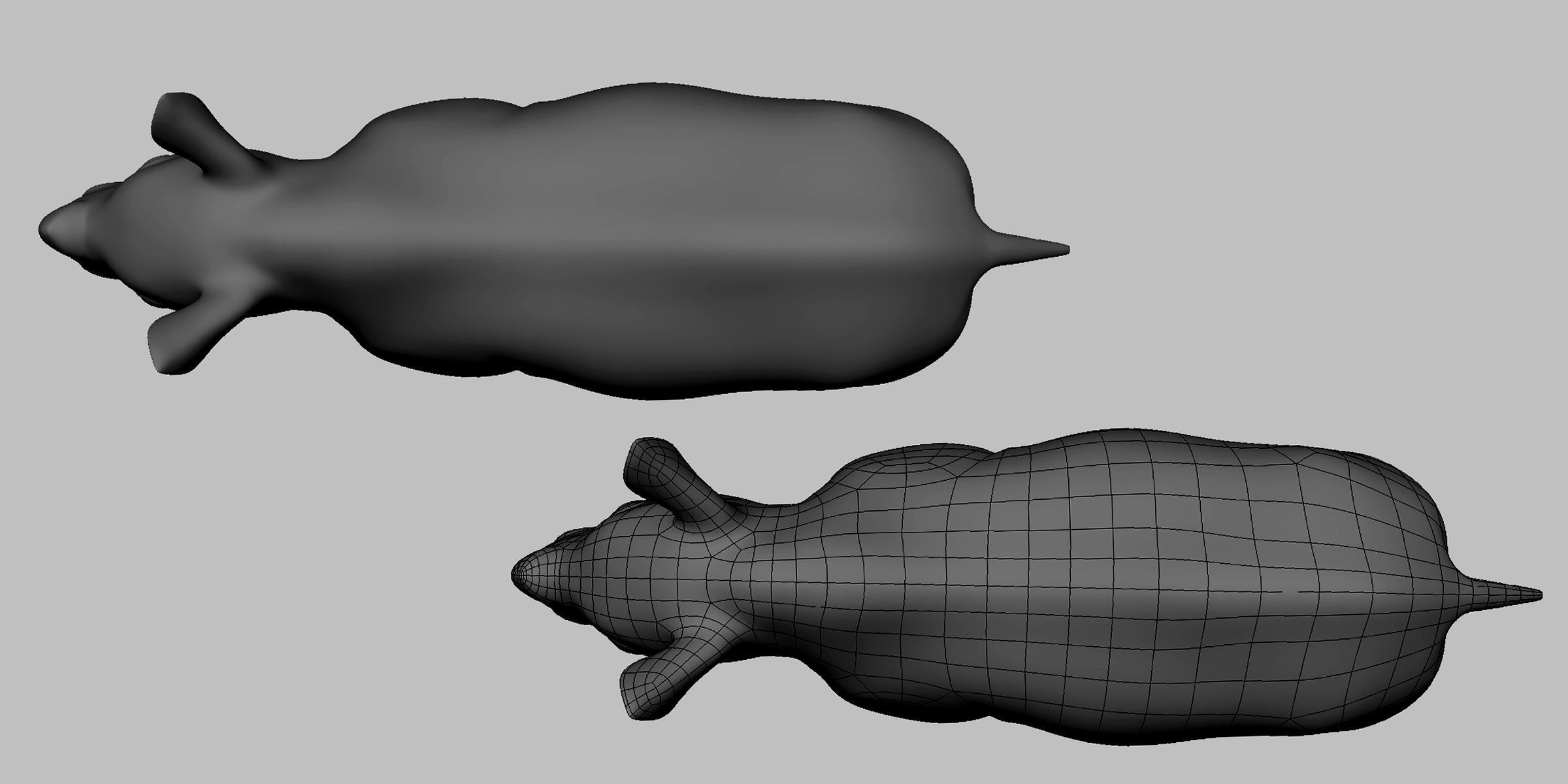 Baby Rhino Low-poly 3D model_4