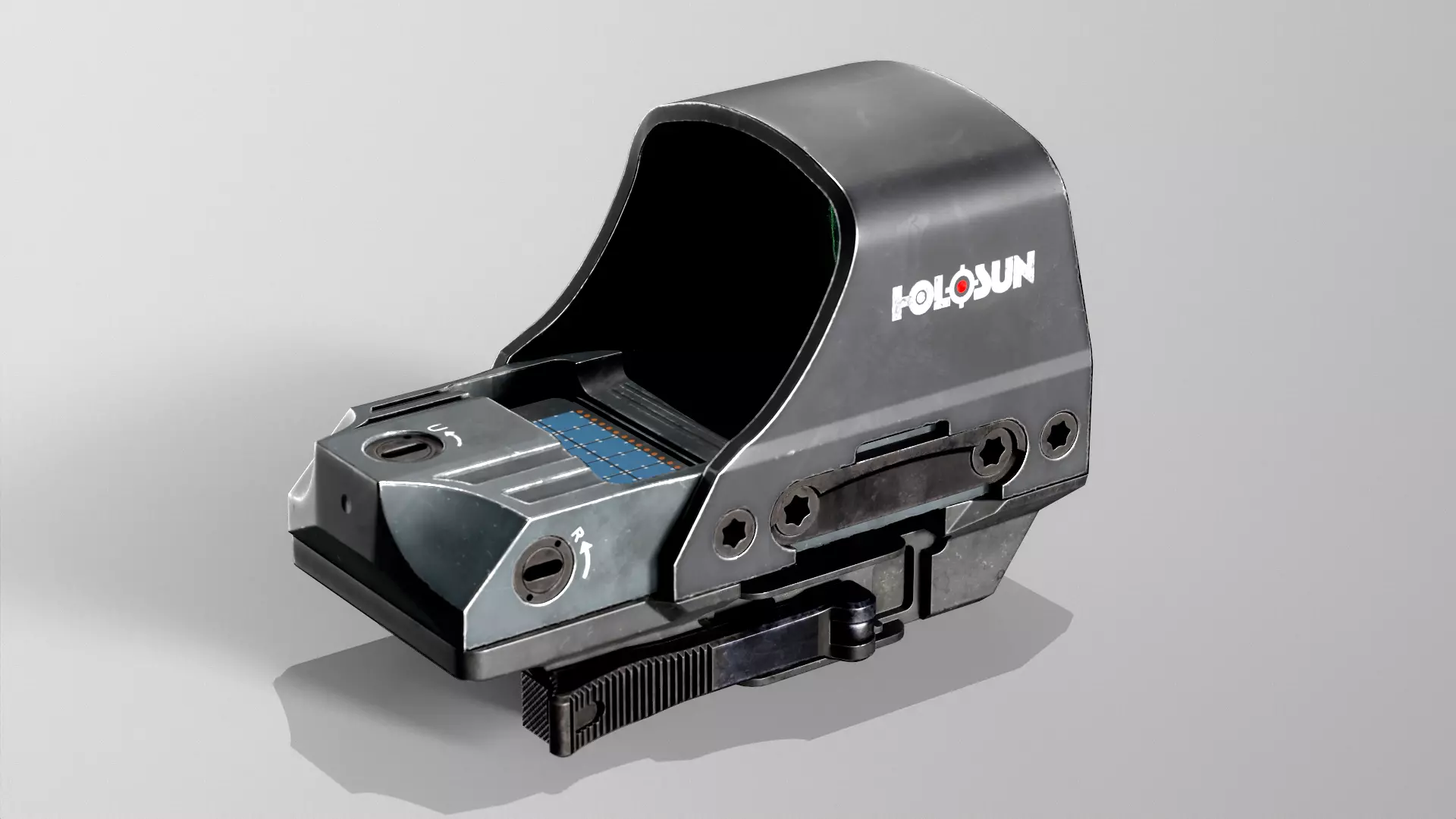 Holosun 510C Red Dot Sight Low-poly 3D model_0