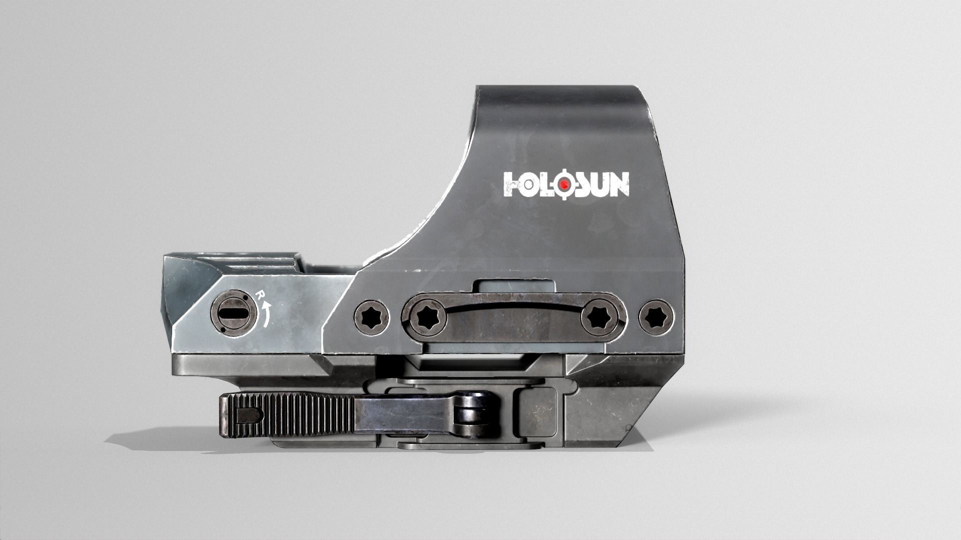 Holosun 510C Red Dot Sight Low-poly 3D model_5