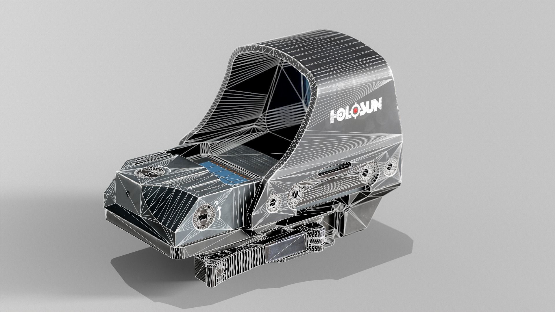 Holosun 510C Red Dot Sight Low-poly 3D model_8
