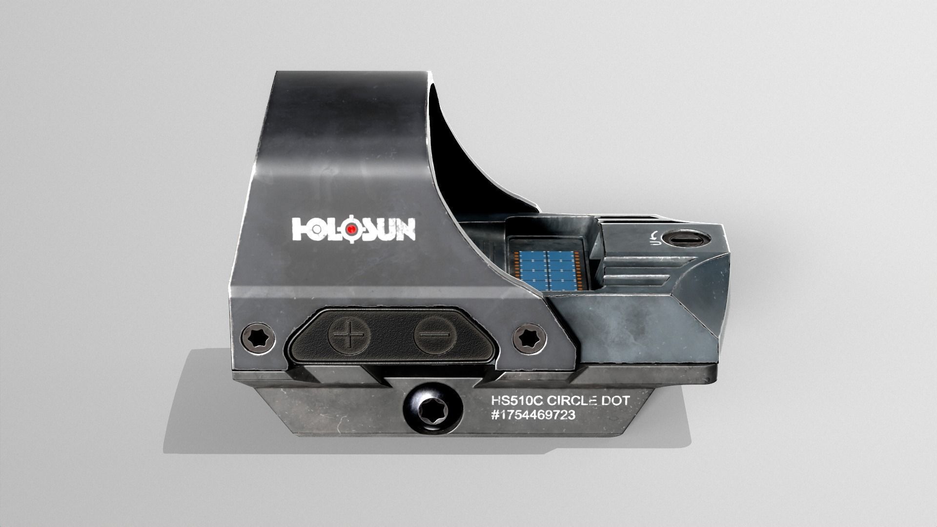 Holosun 510C Red Dot Sight Low-poly 3D model_3