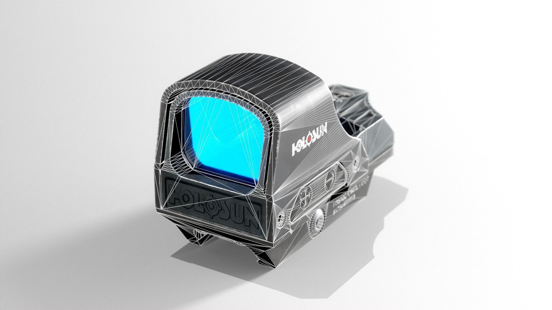 Holosun 510C Red Dot Sight Low-poly 3D model_11