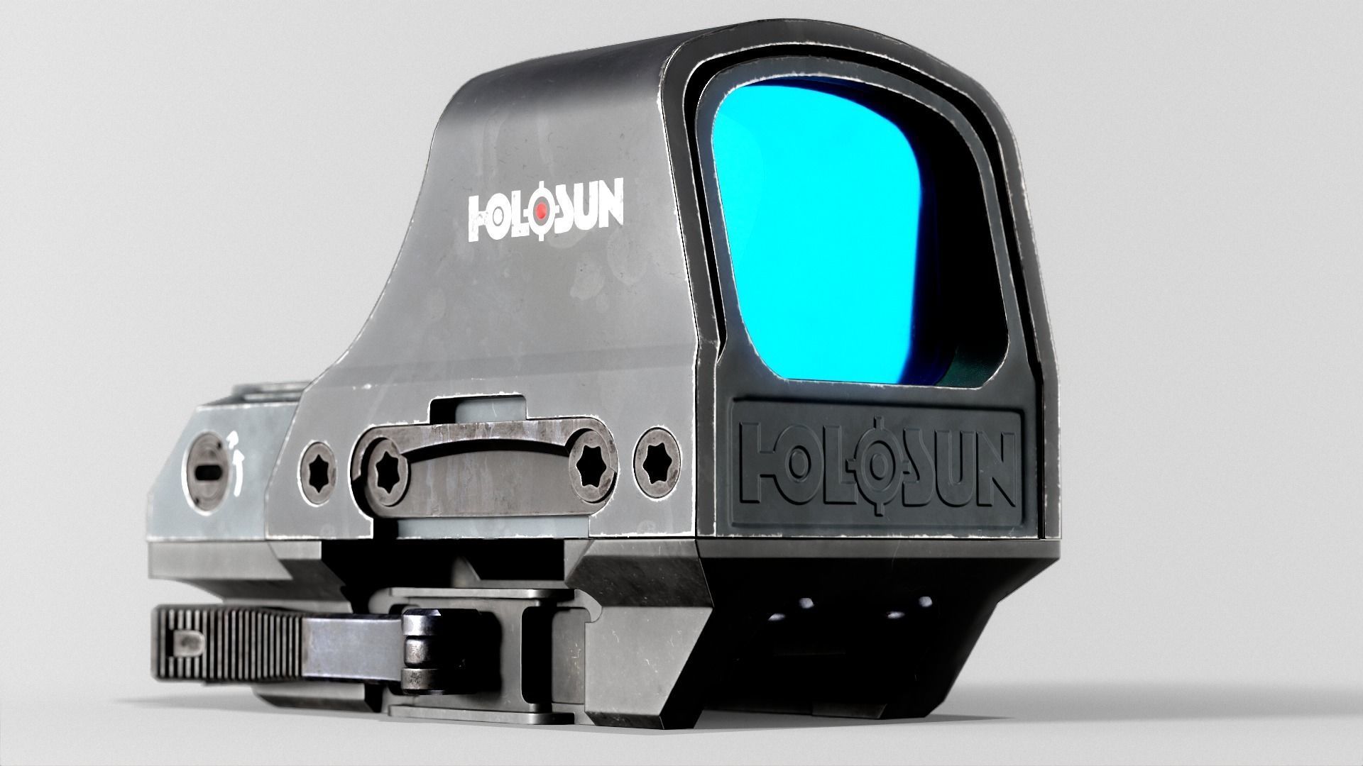 Holosun 510C Red Dot Sight Low-poly 3D model_7