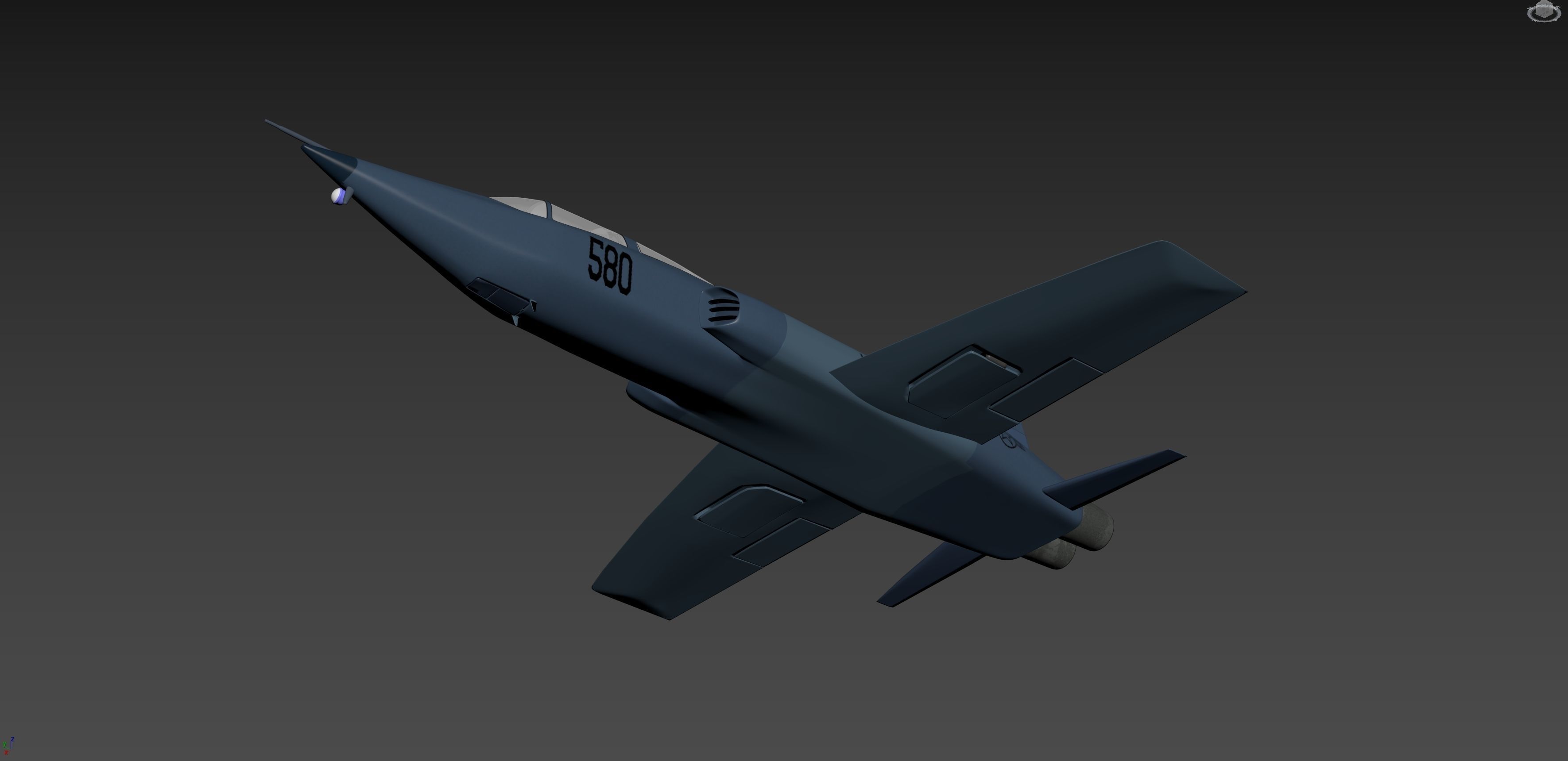 T-38 Talon Trainer Jet Low-poly 3D model_16