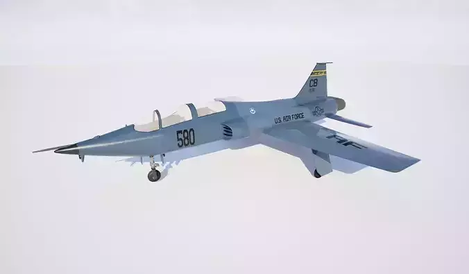 T-38 Talon Trainer Jet Low-poly 3D model