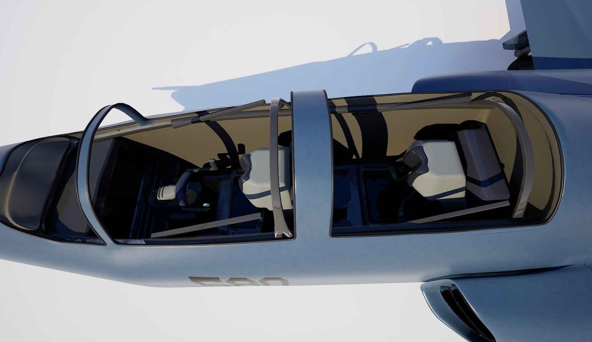 T-38 Talon Trainer Jet Low-poly 3D model_10