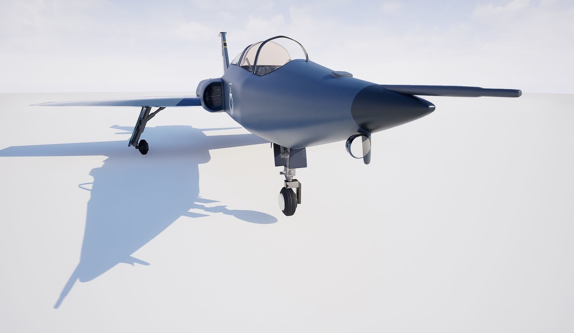 T-38 Talon Trainer Jet Low-poly 3D model_15