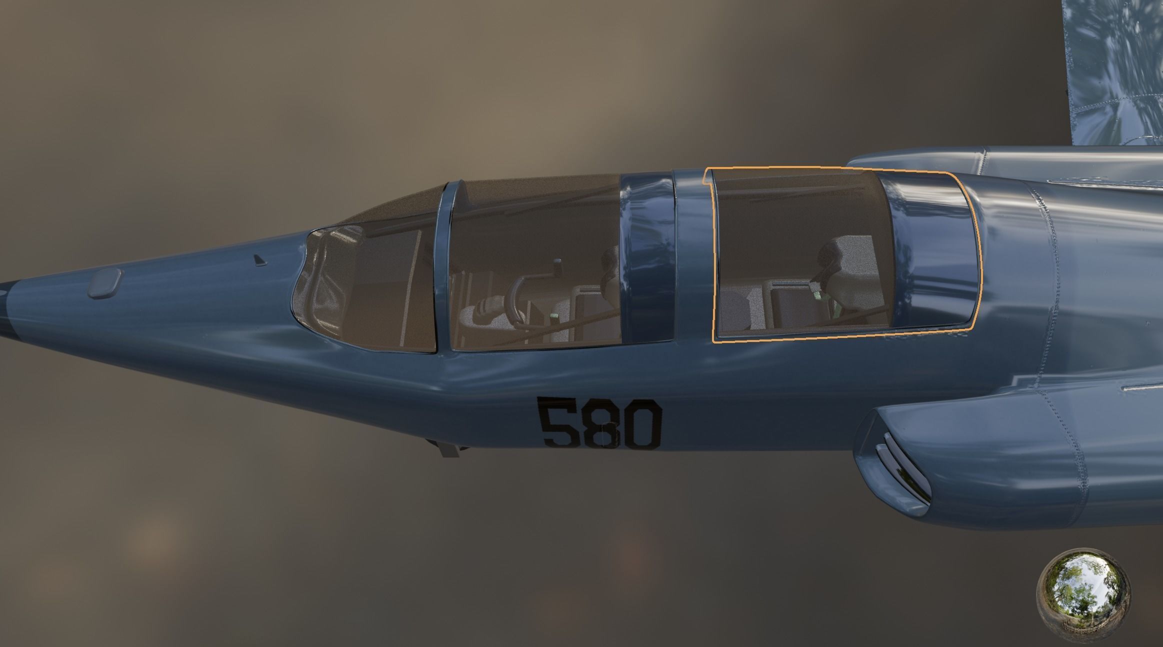 T-38 Talon Trainer Jet Low-poly 3D model_6