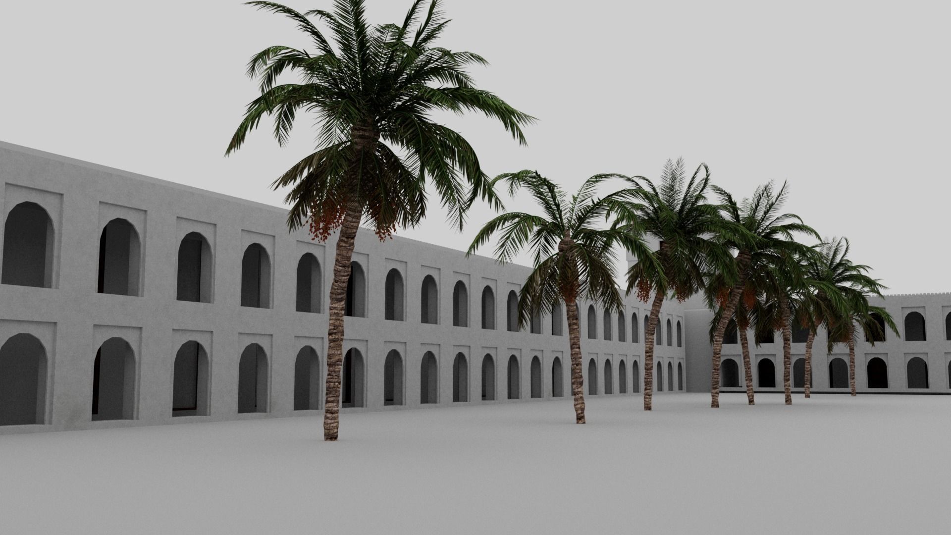 Qasr Al Hosn Fort Abu Dhabi- Historic 3D Model Low-poly 3D model_13