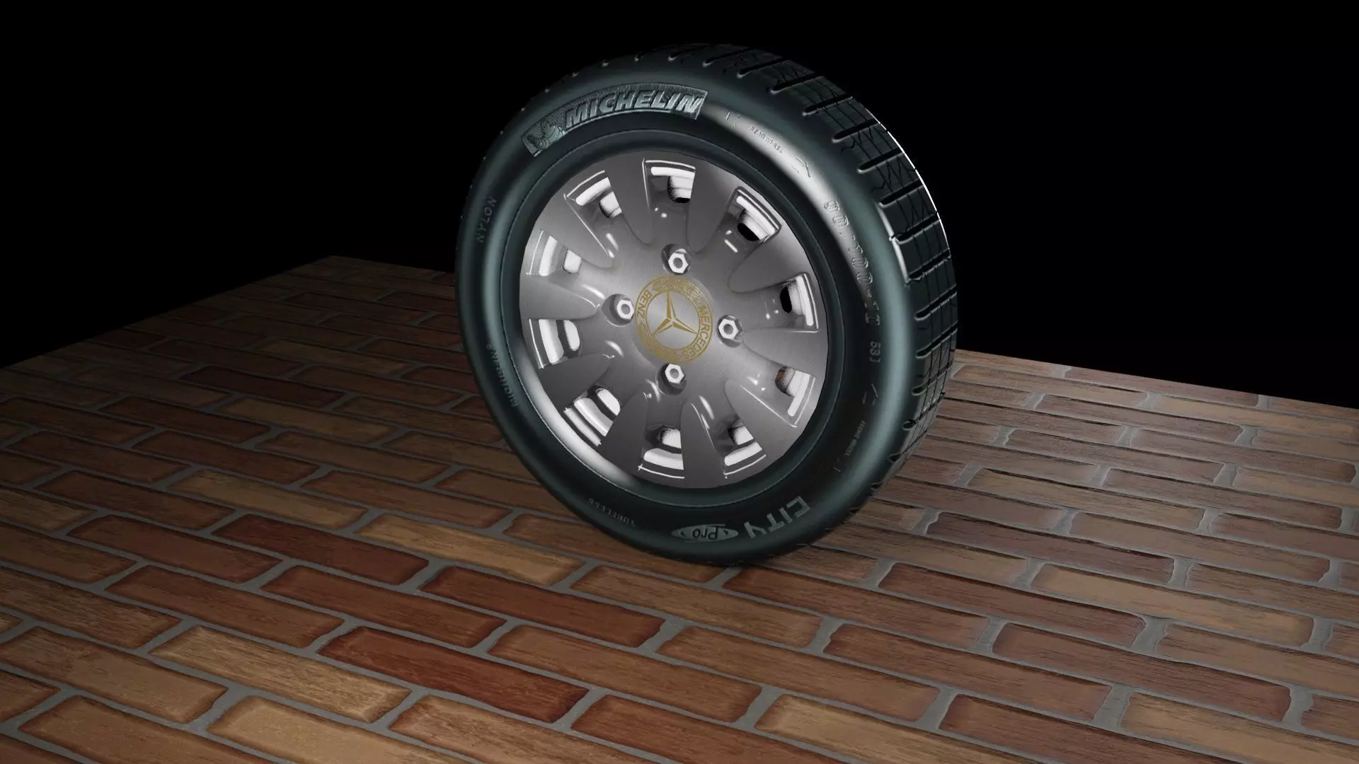 Wheel with cover 175-70R13 3D model