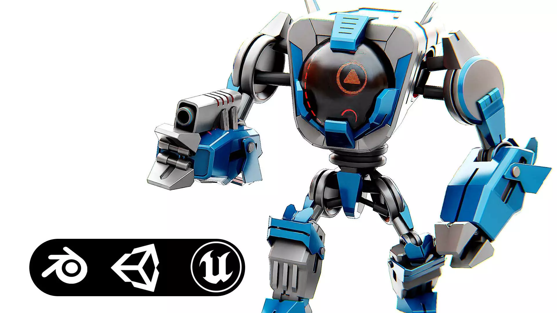 DROID PYROUS  Rigged for Unreal Engine - Unity - MIXAMO 3D model_0