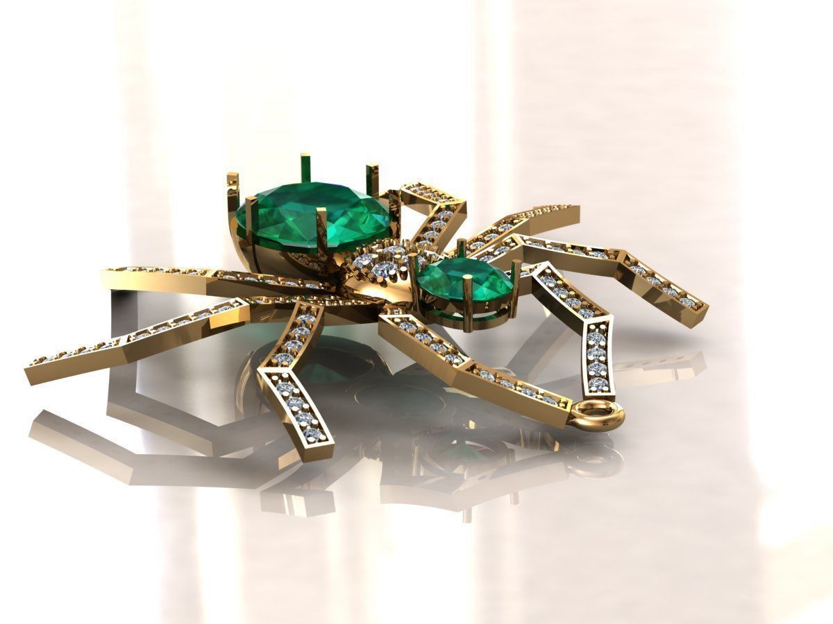 Spider pendant 15 3D print model_2
