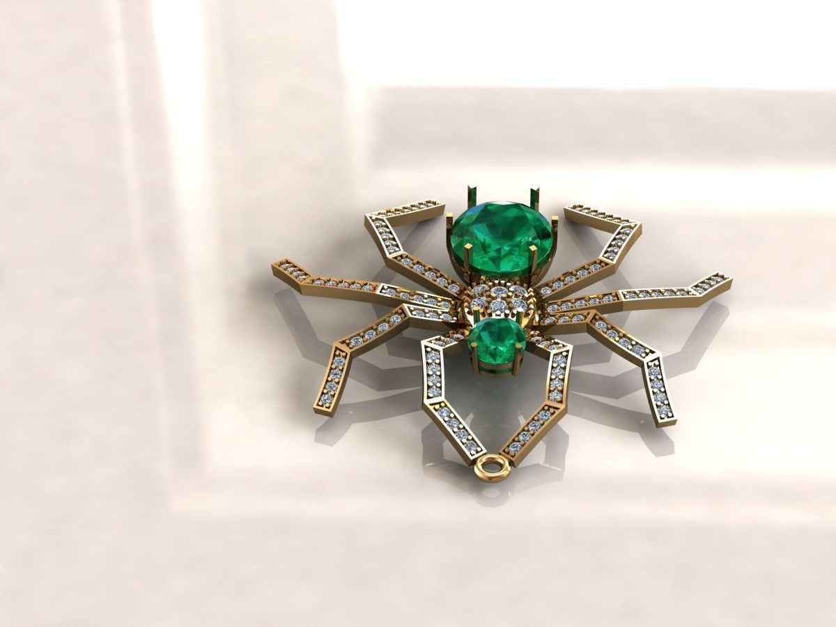 Spider pendant 15 3D print model_4