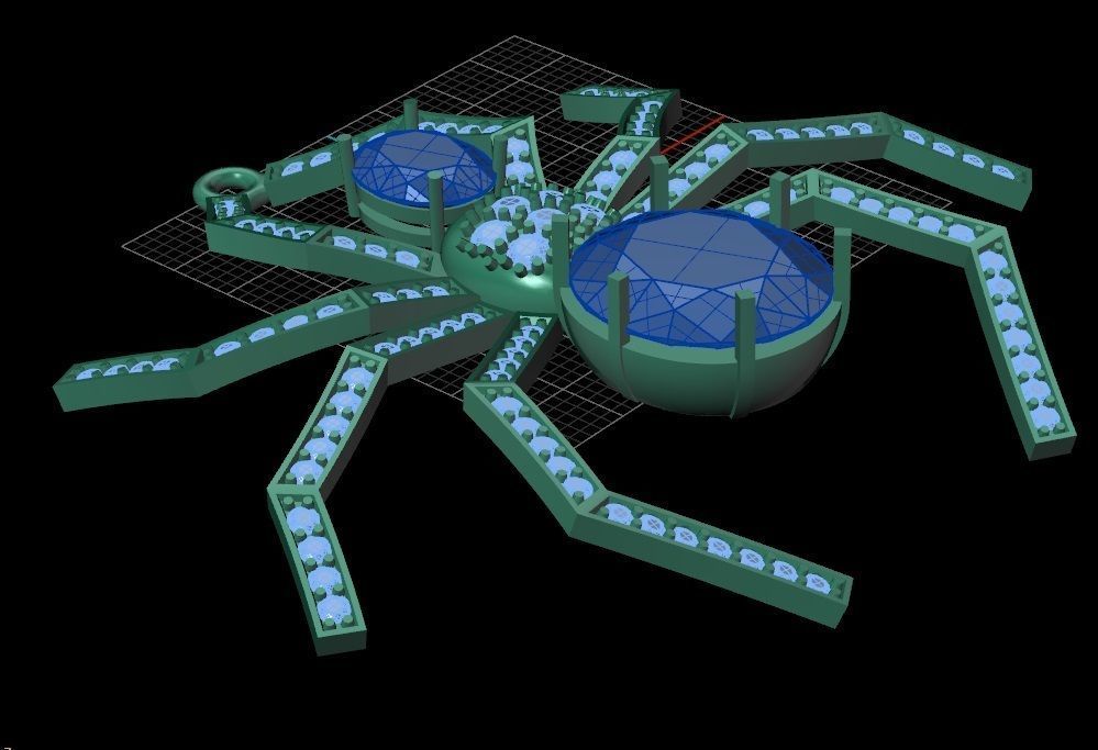 Spider pendant 15 3D print model_10