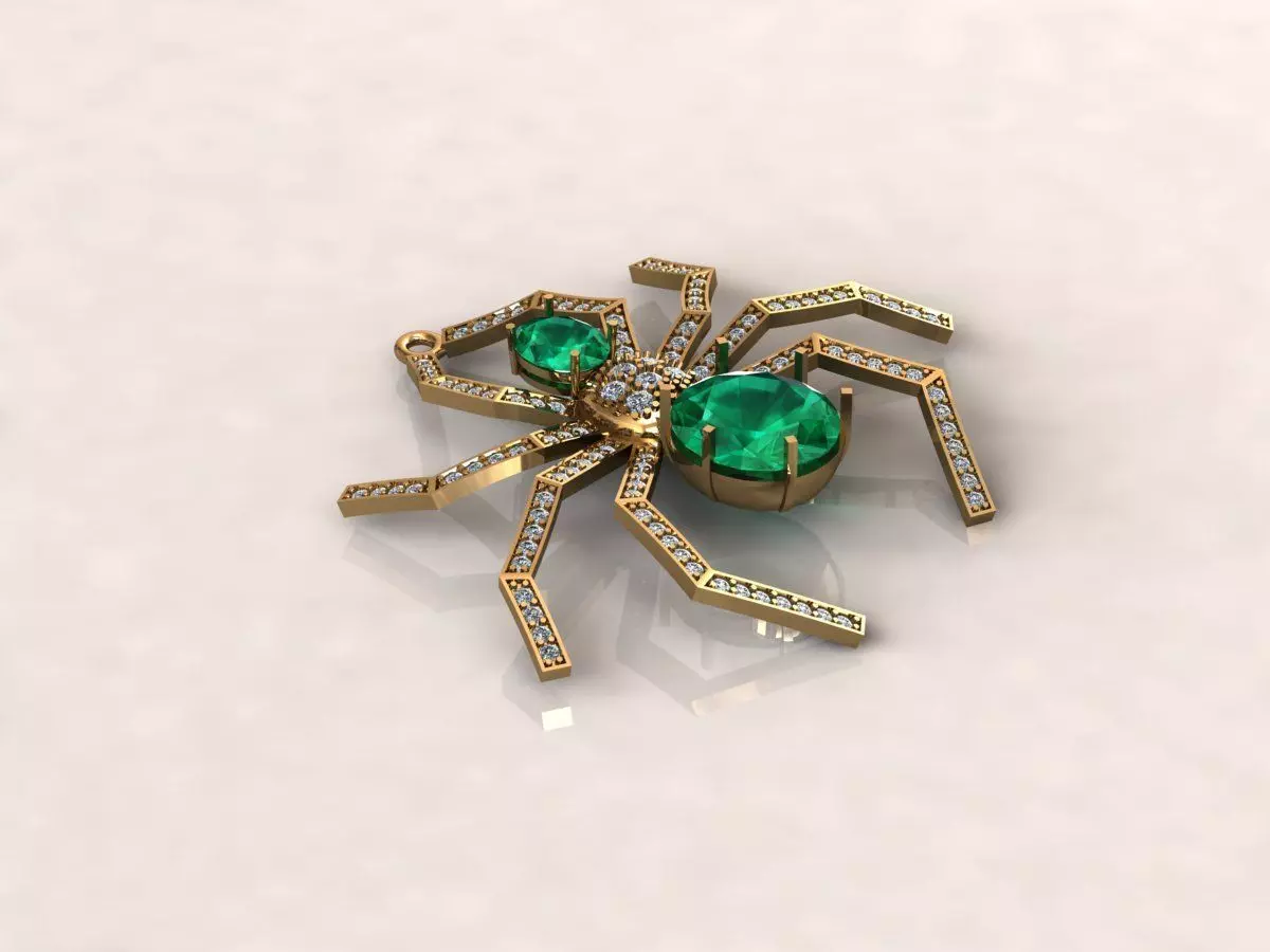 Spider pendant 15 3D print model_0