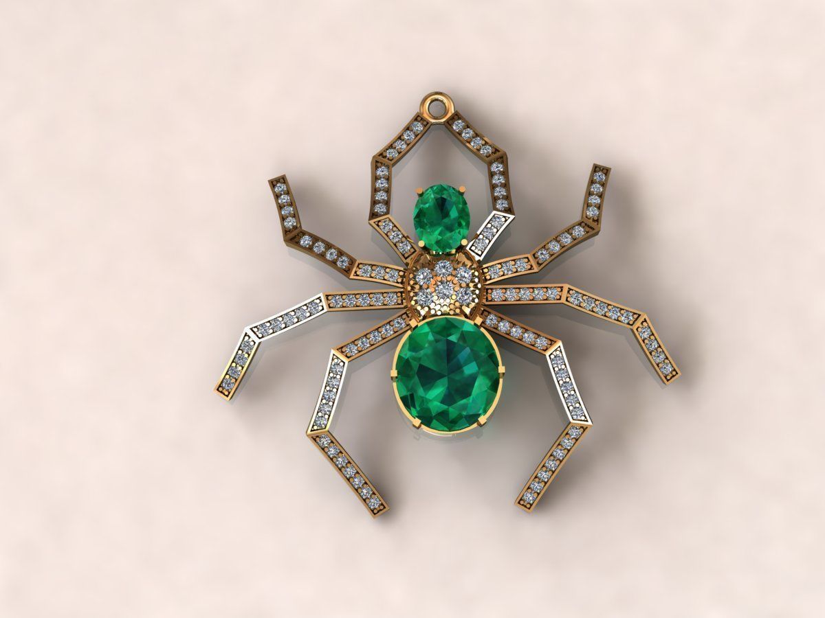 Spider pendant 15 3D print model_1