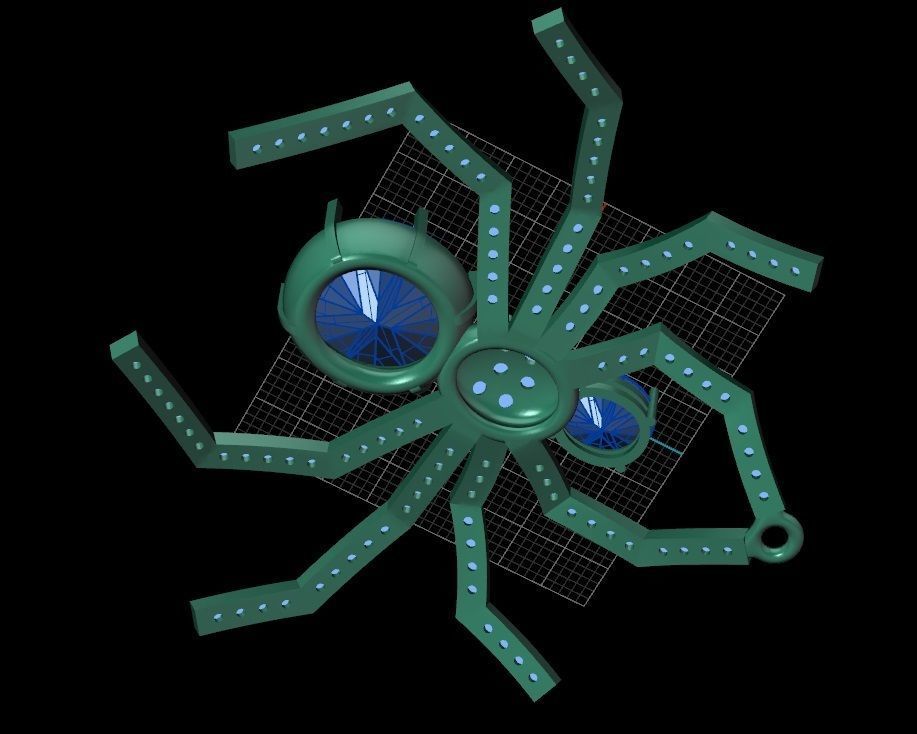 Spider pendant 15 3D print model_11