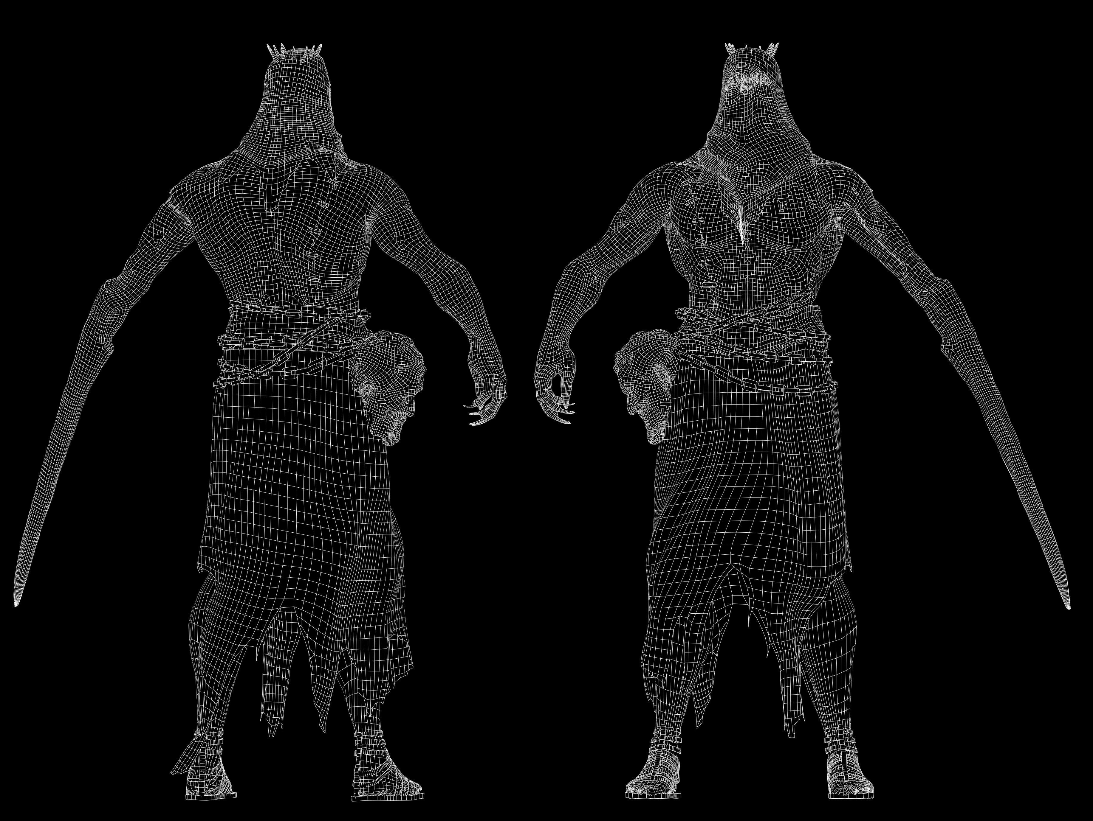 Demon Executioner Low-poly 3D model_10