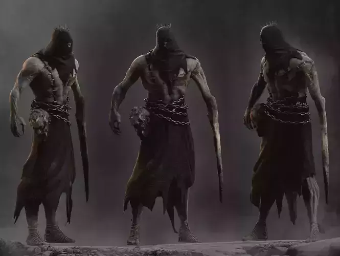 Demon Executioner Low-poly 3D model