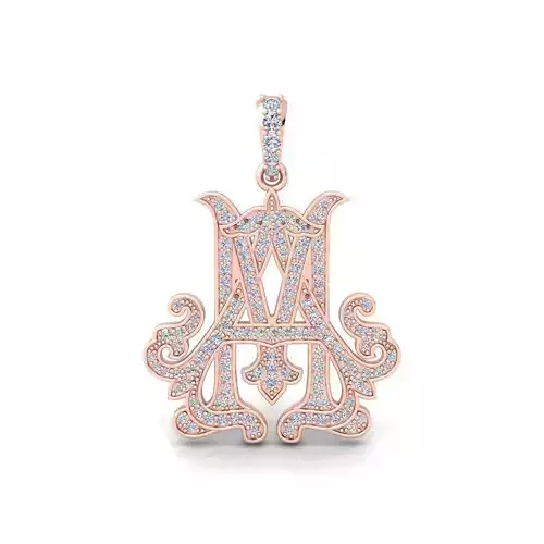 Monogram 12 Pendent 3d Model and Render STL