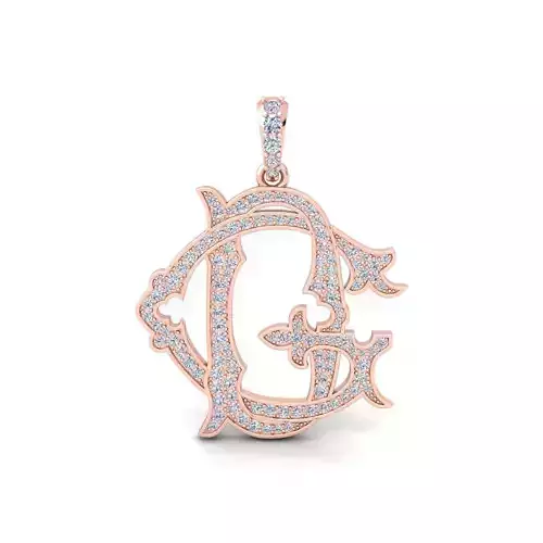 Monogram 11 Pendent 3d Model and Render STL