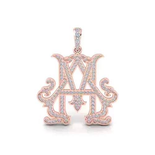 Monogram 9 Pendent 3d Model and Render STL
