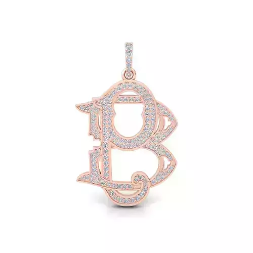  Monogram 8 Pendent 3d Model and Render STL
