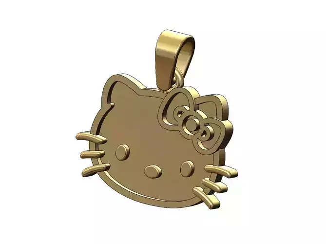 Hello kitty enamel engraving pendant charm