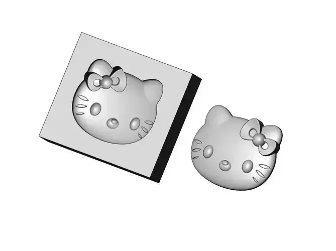 Mold Hello Kitty onlay relief