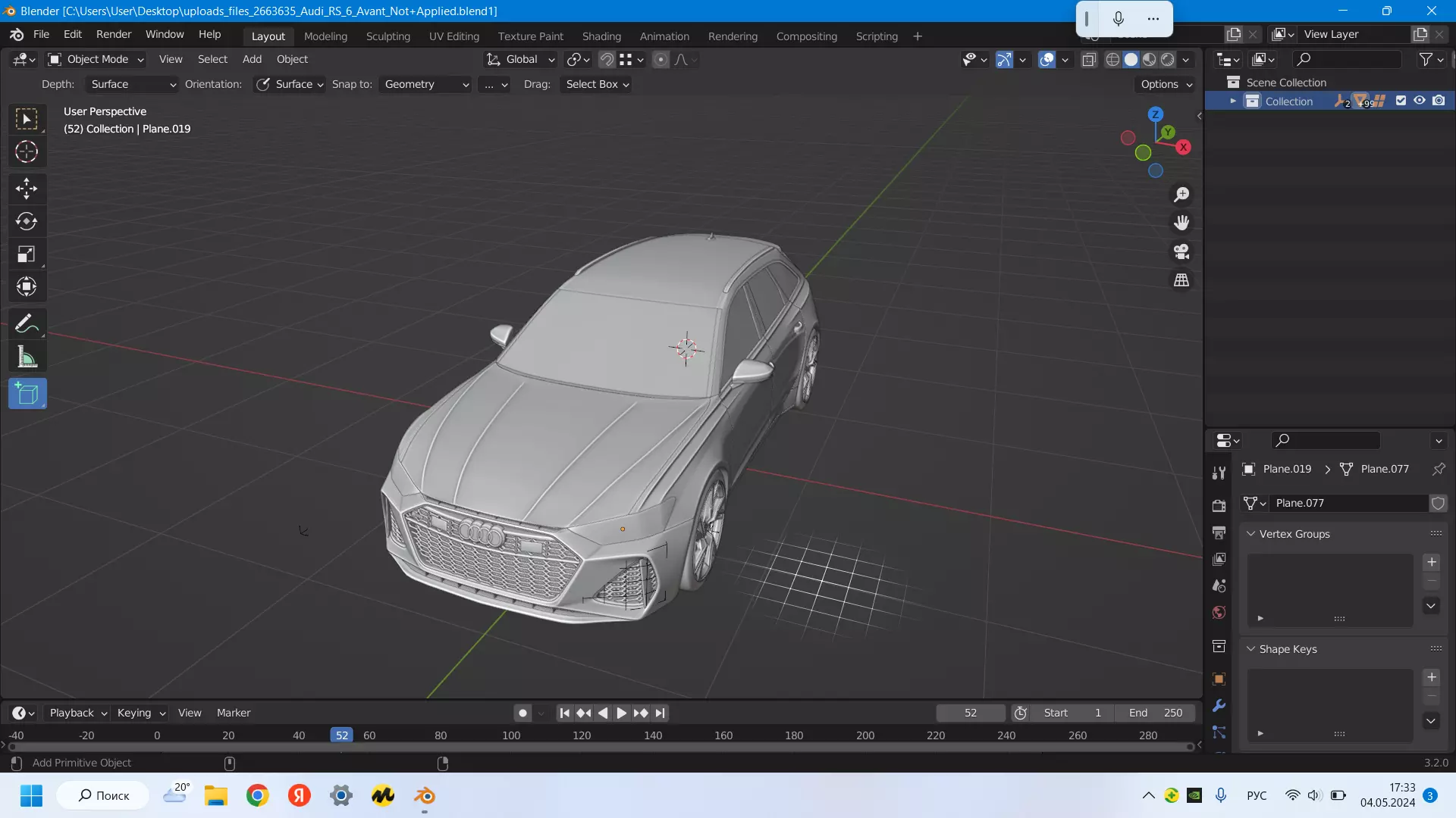 audi rs 6 avan 3D model_0