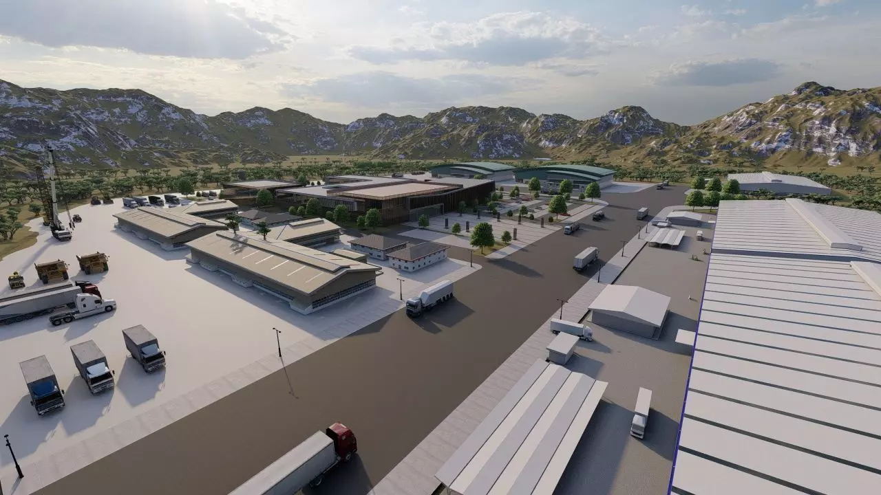 Industrial Factory-Factory building 3D model_0