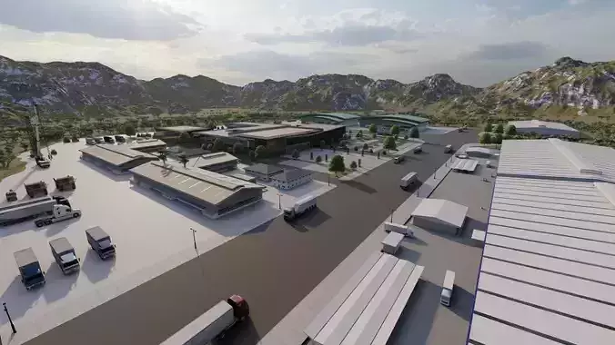 Industrial Factory-Factory building 3D model
