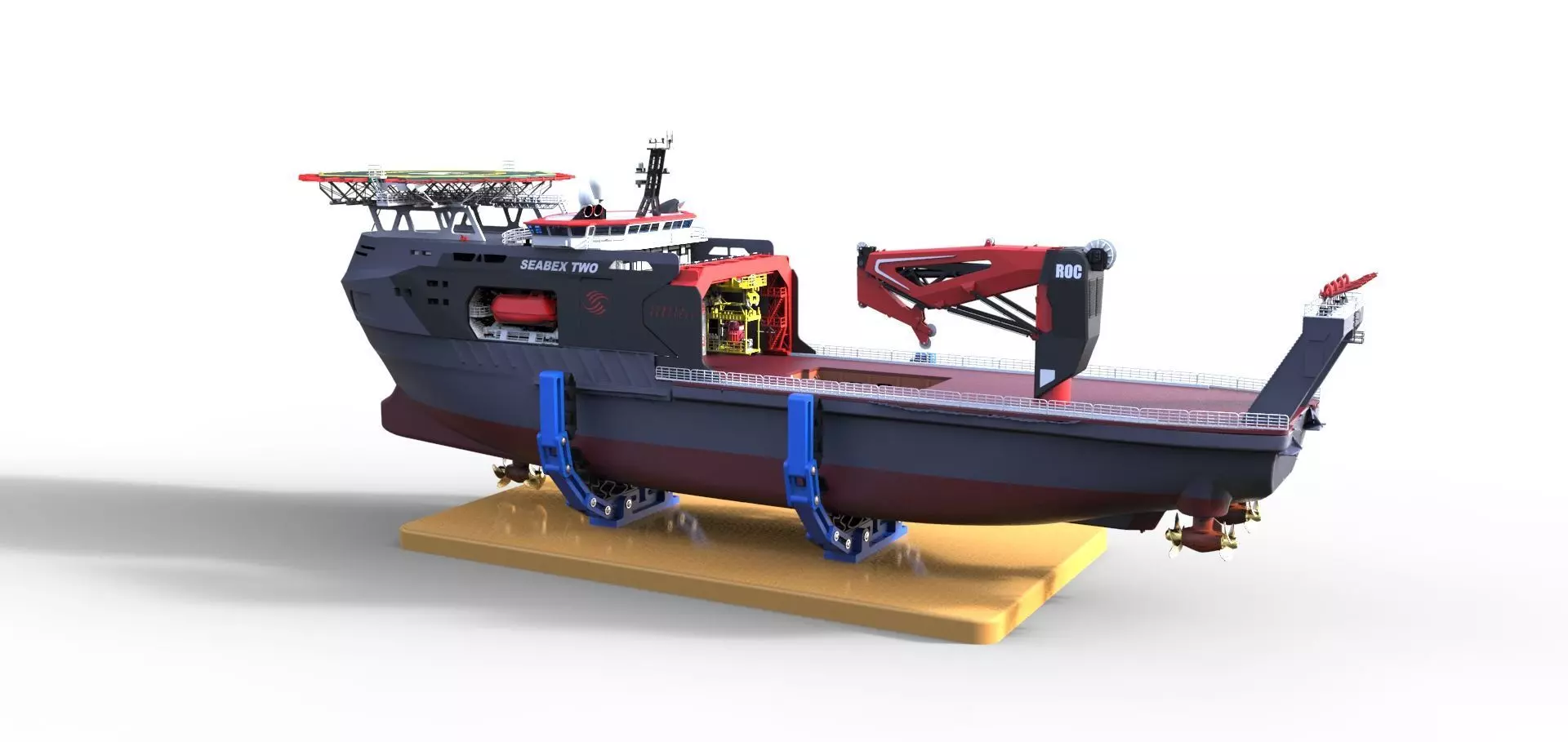 adjustable shock absorber for ship model transport 3D print model_0