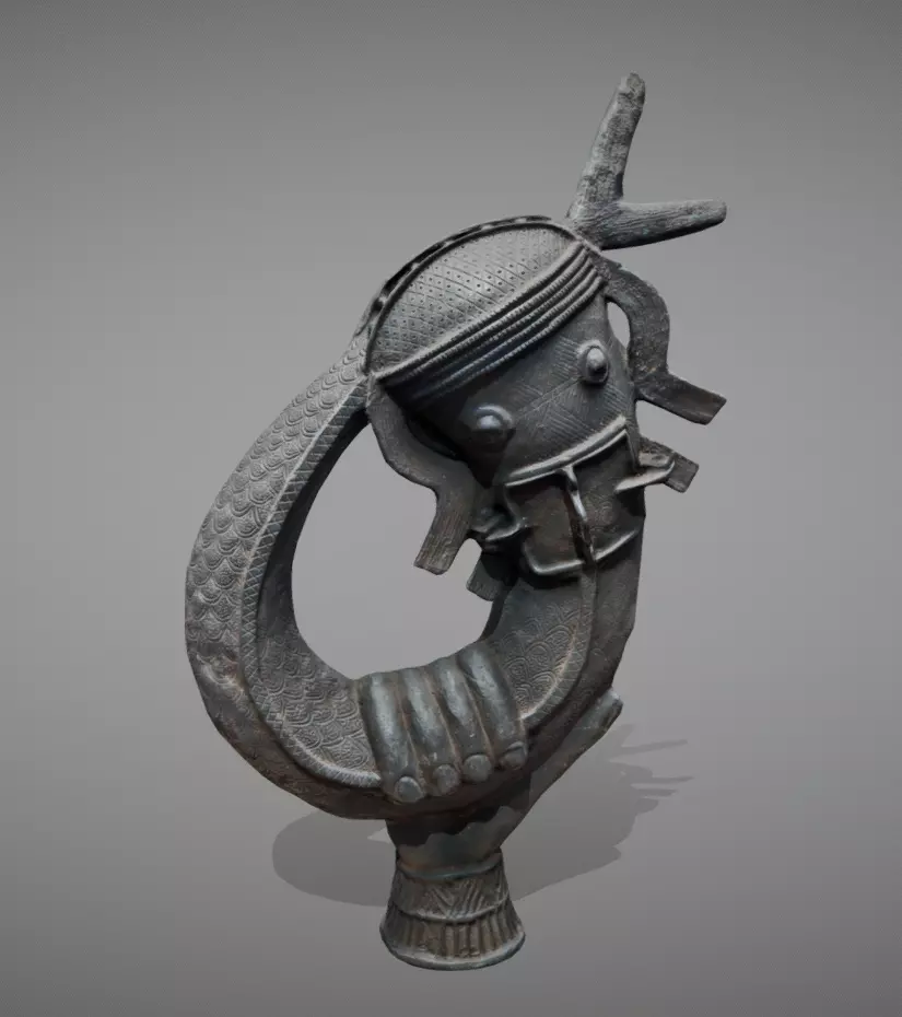 Ekpetin - Mudfish Container Low-poly 3D model_0