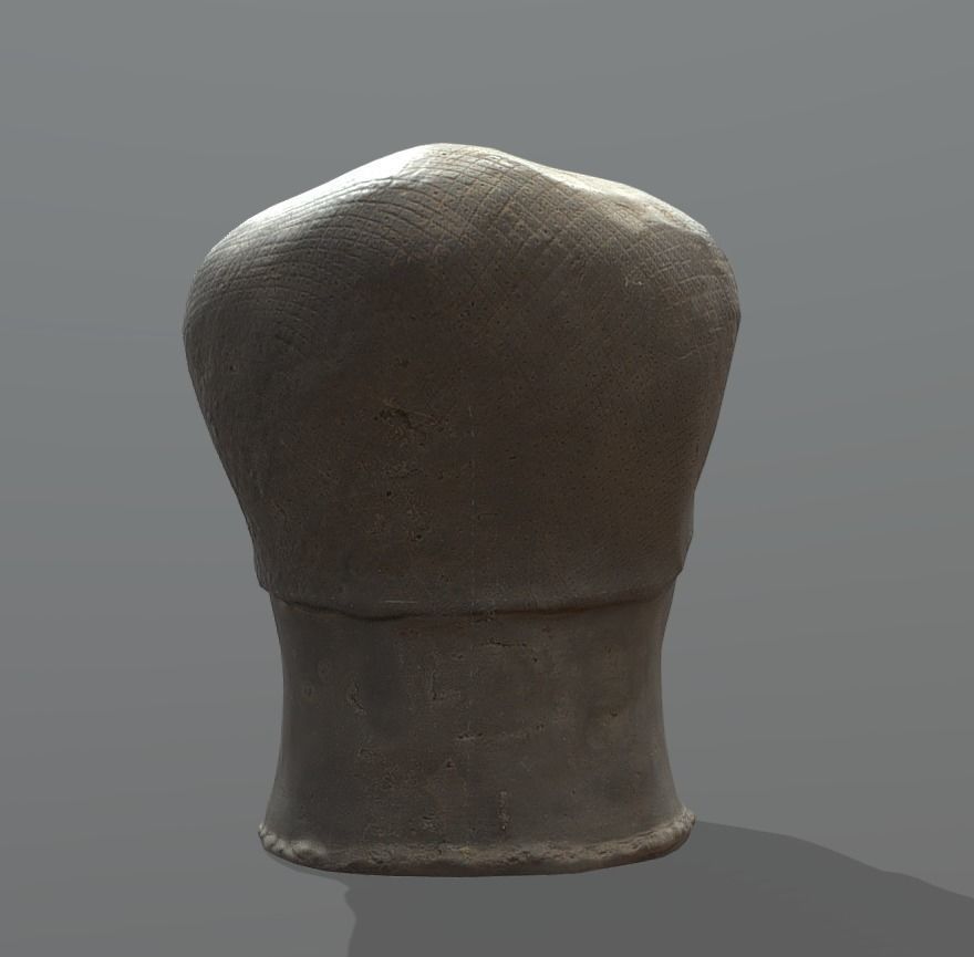 Eseiku - Dwarf Head Low-poly 3D model_2