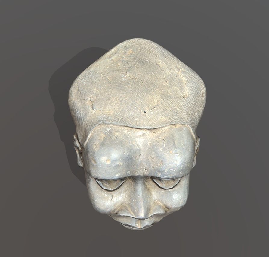 Eseiku - Dwarf Head Low-poly 3D model_4
