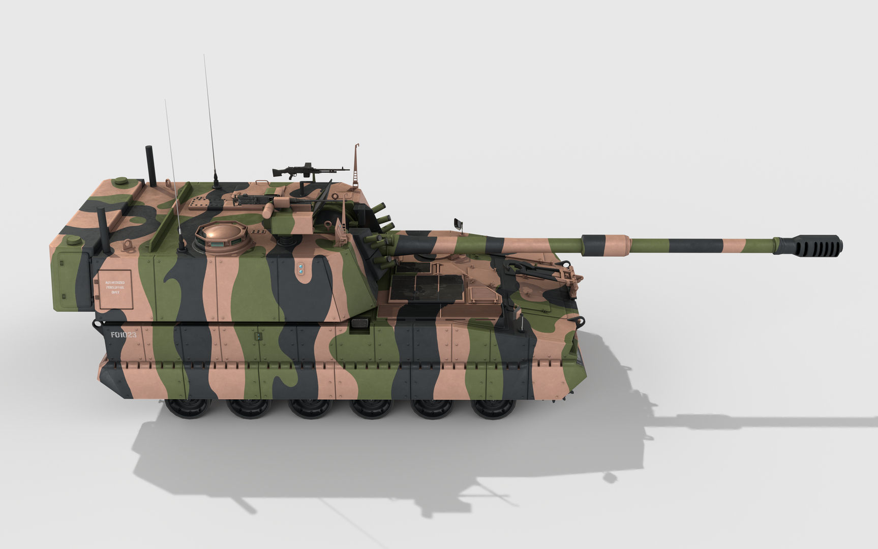 AS9 Huntsman K-9 Thunder Low-poly 3D model_14