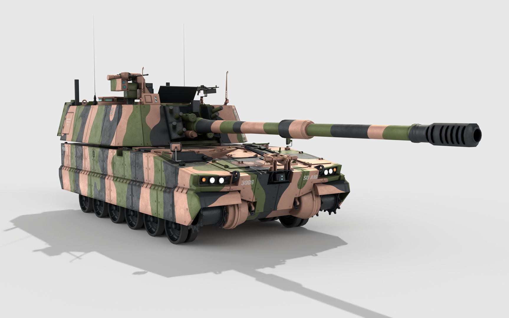 AS9 Huntsman K-9 Thunder Low-poly 3D model_11
