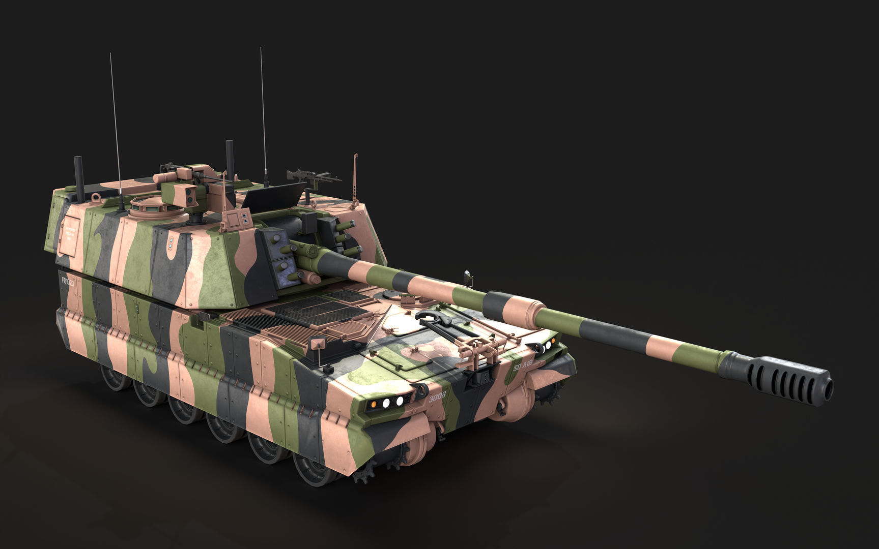 AS9 Huntsman K-9 Thunder Low-poly 3D model_8