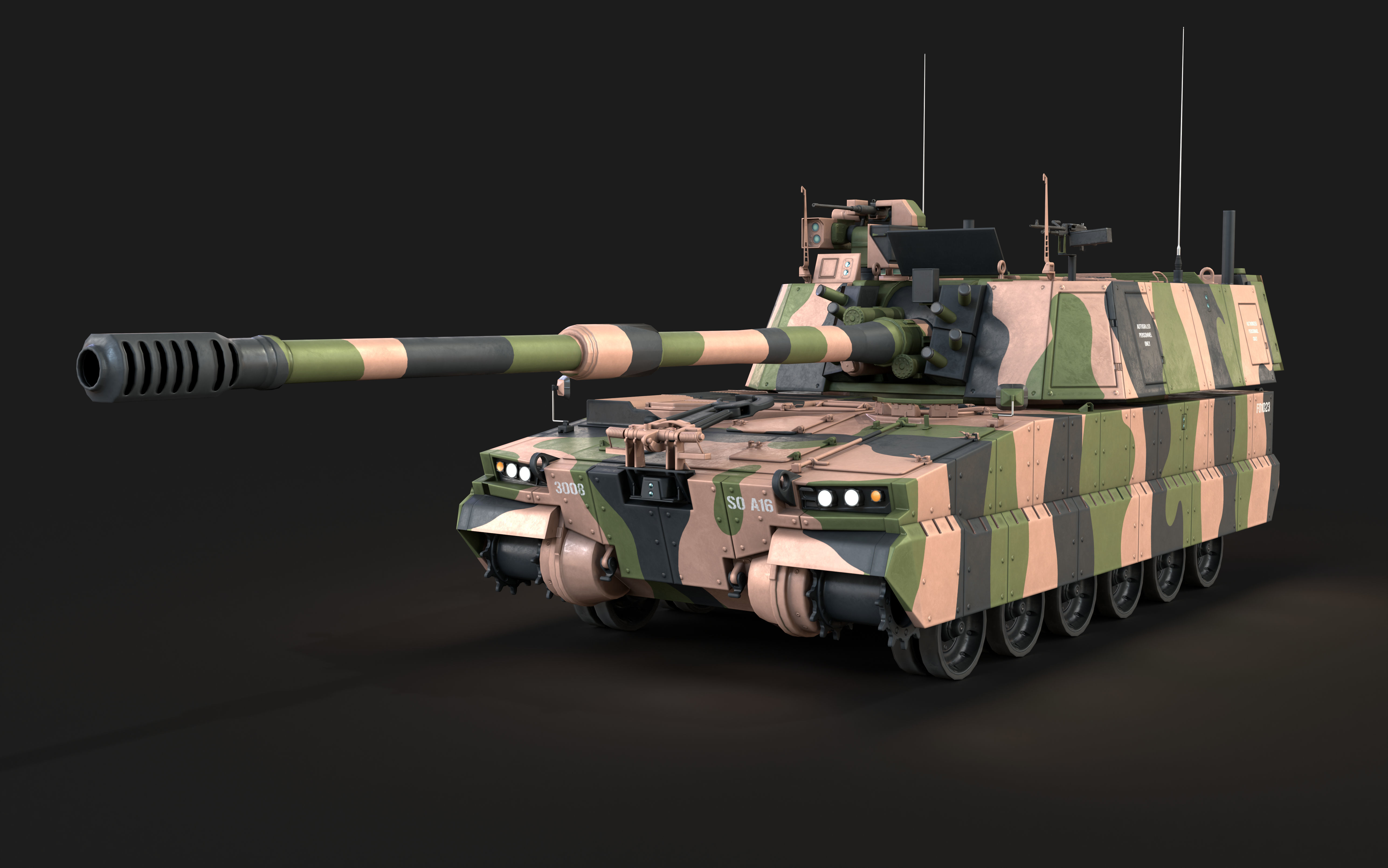 AS9 Huntsman K-9 Thunder Low-poly 3D model_6
