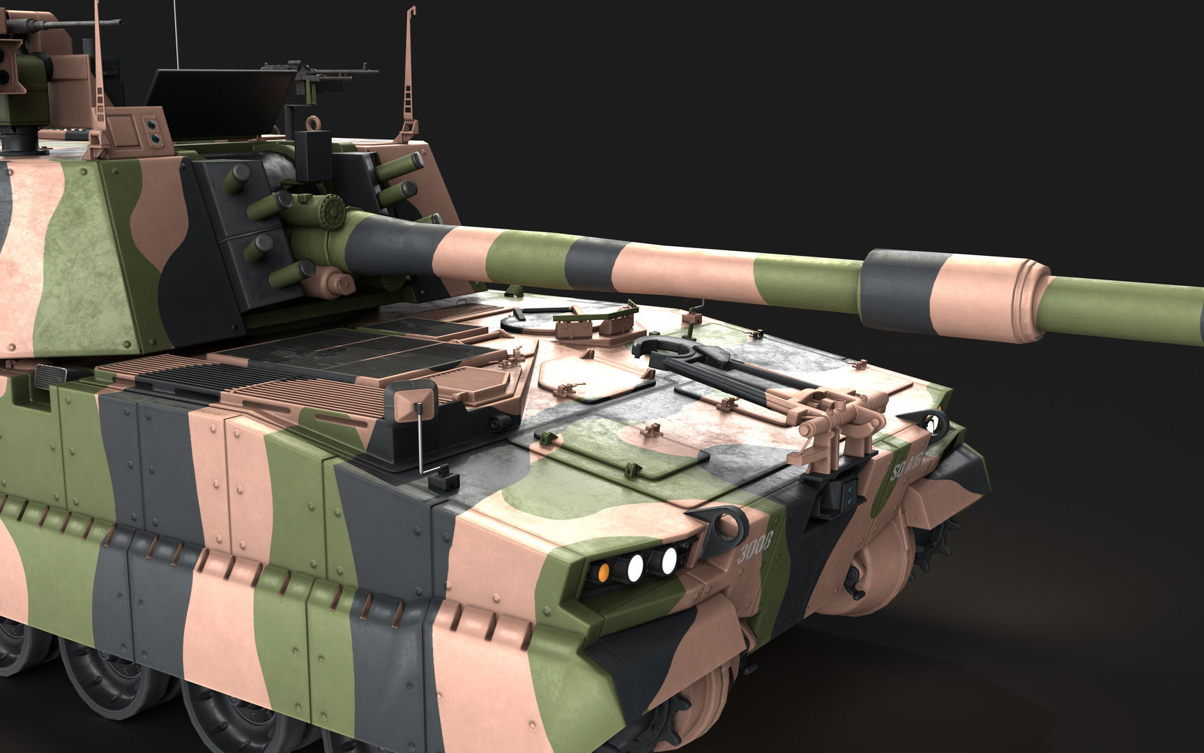 AS9 Huntsman K-9 Thunder Low-poly 3D model_5