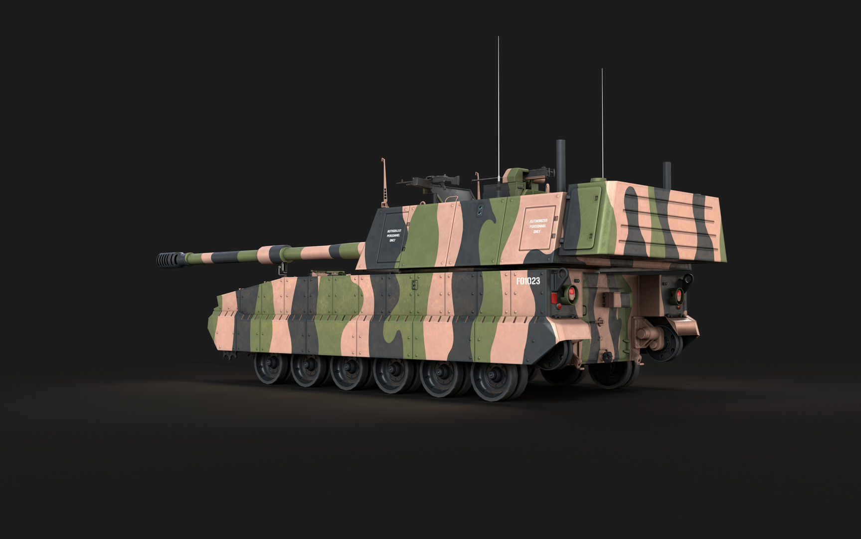 AS9 Huntsman K-9 Thunder Low-poly 3D model_7